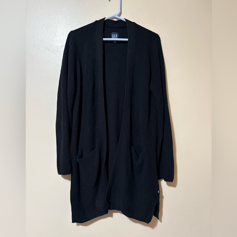 GAP Classic Black Knit Cardigan Womens size medium